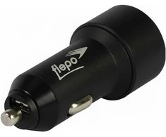Flepo įkroviklis KFZ 2-fach 12V-24V - max 4A - Quick Charge 3.0