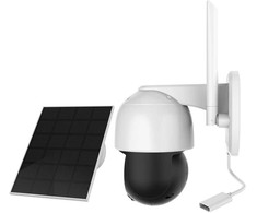 Foscam B4 WiFi stebėjimo kamera, balta su saulės baterija, 4MP (2560x1440), maitinama baterijomis, WiFi, pasukimo ir pakreipimo funkcija