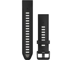 Garmin QuickFit 20mm Silikoninės laikrodžių apyrankės, Juoda/pilka