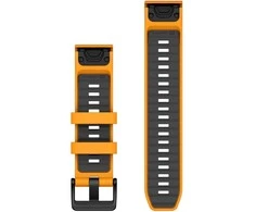 Garmin QuickFit 22mm Silikoninės laikrodžių apyrankės, Oranžinė/grafitas