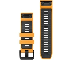 Garmin QuickFit 26mm greitai atsegamas silikoninis dirželis, Oranžinės /Grafito spalvos