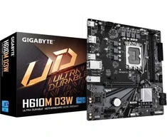 Pagrindinė plokštė Gigabyte H610M D3W (H610,S1700,mATX,DDR5