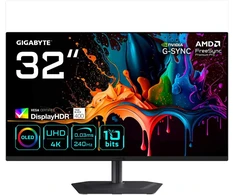 Žaidimų monitorius Gigabyte MO32U2, 32" 4K UHD (3840x2160) QD-OLED, 240Hz, 0.03ms, HDR True Black 400, HDMI 2.1, USB-C, KVM