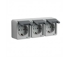 GIRA Steckdose SCHUKO 478930 3f waager.KD WG AP gr
