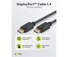 Goobay DisplayPort 1.4 jungiamasis kabelis - Kabelio ilgis 1 m