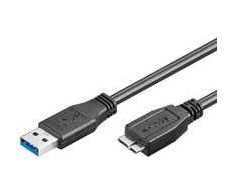 Inline Kabelis USB Goobay USB-A - microUSB 1 m Juodas (JAB-1355046)