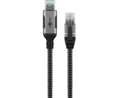 Kabelis USB Goobay USB-A - RJ-45 5 m Juodai-sidabrinė (70692)
