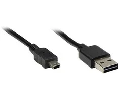 GoodConnections Anschlusskabel USB 2.0 EASY Stecker A an Mini B Stecker, juodas, 1m,
