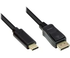 GoodConnections Good Connections Adapterkabel USB-C an DP1.2 juodas 10m