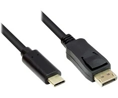 GoodConnections Good Connections Adapterkabel USB-C an DP1.2 juodas 3m