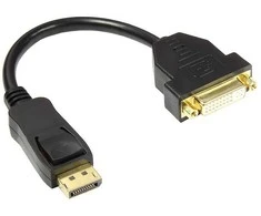 GoodConnections Good Connections Adapterkabel DisplayPort 1.2 St./ DVI-I 24+5 Bu. juodas 0,2m