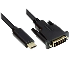 GoodConnections Good Connections USB-C DVI adapterio kabelis 24+1 2m juodas