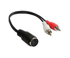 GoodConnections Kabelis Alcasa Cinch męski - 5-pin DIN żeński (AD-2CS5B)
