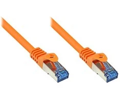 GoodConnections Geri ryšiai Patchkabel Cat. 6a S/FTP, PiMF halogenfrei 500MHz oranžinis 1,5m