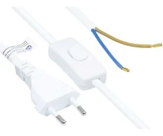 GoodConnections Good Connections Euro-Netzkabel an open end baltas 1,5m