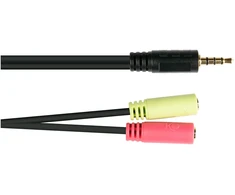 Good Connections Kabelis Alcasa Alcasa AD-HS03 kabelis audio 0,2 m 3.5mm 2 x 3.5mm Juodas