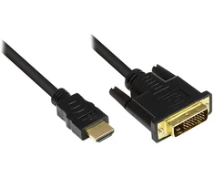 GoodConnections Good Connections Kabelis HDMI-St.-DVI-D 24+1 St. juodas 5m