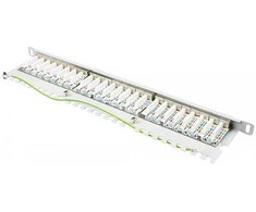GoodConnections Good Connections Geros jungtys Patchpanel 19'' 24Port 0,5HE CAT6 STP grau