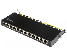 GoodConnections Good Connections Patchpanel Cat.6 12-Port 0,5 HE juodas