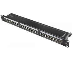 GoodConnections Good Connections Patchpanel 19"Cat. 6 24-P. 1 HE juodas