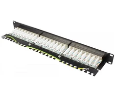 GoodConnections Good Connections Patchpanel 19"Cat. 6 24-P. 1 HE juodas