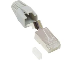 GoodConnections Geros jungtys tinklo jungtis Cat.6A RJ45 ekranuotas Cat.7 kabelis yra pilkas