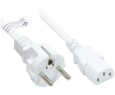 GoodConnections Good Connections Schutzkontakt-Stecker an C13 baltas 1,8m