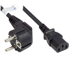 Schneider Electric Good Connections Wtyczka Schuko kątowa C13 juoda 1m (P0130-S010)