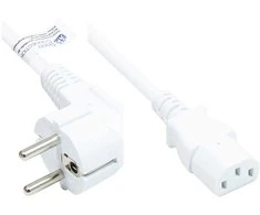 GoodConnections Good Connections Schutzkontakt-Stecker gew.- C13 baltas 1m