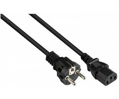 Nezatříděno Alcasa P0030-S050 Juodas maitinimo kabelis 5 m Maitinimo kištukas E+F C13 skydelis