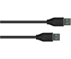 Kabelis USB Alcasa USB-A - USB-A 1 m Juodas (2831-AA010S)