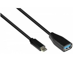 Nezatříděno Kabelis USB Alcasa USB-C - USB-A 0.1 m Juodas (2811-OTG)