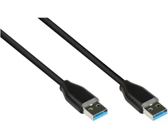 Kabelis USB Alcasa USB-A - USB-A 0.5 m Juodas (2831-AA005S)