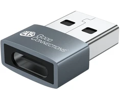 Adapteris USB Good Connections USB-A - USB-C Pilka (USB-AD203-2)