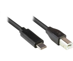 GoodConnections Kabelis USB Alcasa USB-C - USB-B 0.5 m Juodas (2510-CB005)