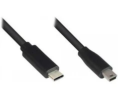 GoodConnections Good Connections USB2.0 Kabelis C-Mini B5pol. schw. 5m
