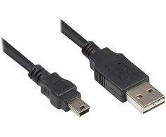 GoodConnections Good Connections USB2.0 Kabelis EASY A-Mini B5pol. schw. 0,5m