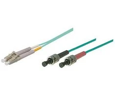 GoodConnections Patchkabel LWL Duplex OM3 (Multimode, 50/125) LC/ST, LSZH, austauschbare Polarität, 3m, Good Connections®