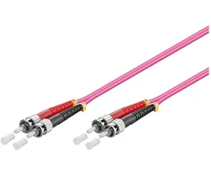 GoodConnections Patchkabel LWL Duplex OM4 (Multimode, 50/125) ST/ST, LSZH, 1m, Good Connections®