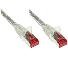 GoodConnections Patchkabel mit Rastnasenschutz, Cat. 6, S/FTP, PiMF, PVC, 250MHz, transparent, 0,5m,