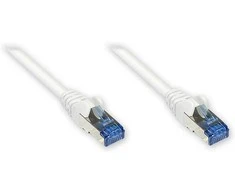 GoodConnections Good Connections Patchkabel Cat. 6a S/FTP, PiMF halogenfrei 500MHz baltas 0,5m
