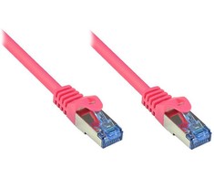 Good Connections Good Connections Alcasa GOOD CONNECTIONS - Patch- Cable - RJ- 45 (M) - RJ- 45 (M) - 0.5 m - pairs in metal foil (PiMf) - (Cat. 6a) - halogen free - magenta (8060- H005M)