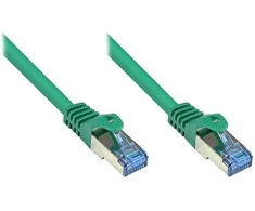 GoodConnections Patchkabel mit Rastnasenschutz, Cat. 6A, S/FTP, PiMF, halogenfrei, 500MHz, grün, 20m,