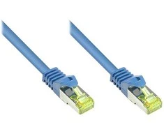 GoodConnections Good Connections Patchkabel mit Cat. 7 Rohkabel S/FTP 0,25m blau