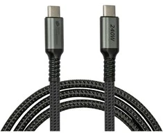 Good Connections GoodConnections USB-C 2.0 (ST-ST) 1 m jungiamojo kabelio tekstilinė striukė 240 W antracitas