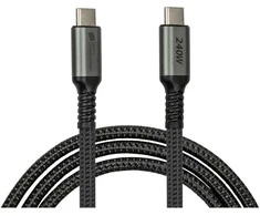 Alcasa „Good Connections“ – geras jungtis, USB 2.0 įkrovos ir duomenų kabelis (240 W), USB-C jungtis / USB-C jungtis, 2 m