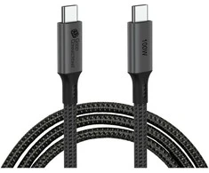 Good Connections GoodConnections USB-C 4.0 (ST-ST) 0,5 m jungiamojo kabelio tekstilinė striukė 100 W 8K 30 Hz antracitas