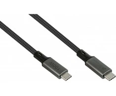 Good Connections GoodConnections USB-C 4.0 (ST-ST) 0,5 m jungiamojo kabelio tekstilinė striukė 100 W 8K 30 Hz antracitas