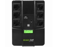 Green Cell Žalias Cell GREENCELL UPS06 UPS Žalias Cell AiO su LCD 600VA
