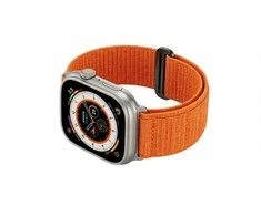 GUAN Premium Pro Armband für Apple Watch, Oranžinis/Juodas, 44mm, 45mm, 42mm (Series 1/2/3), 49mm, 46mm, GA-MAG-BNDA-P+OML